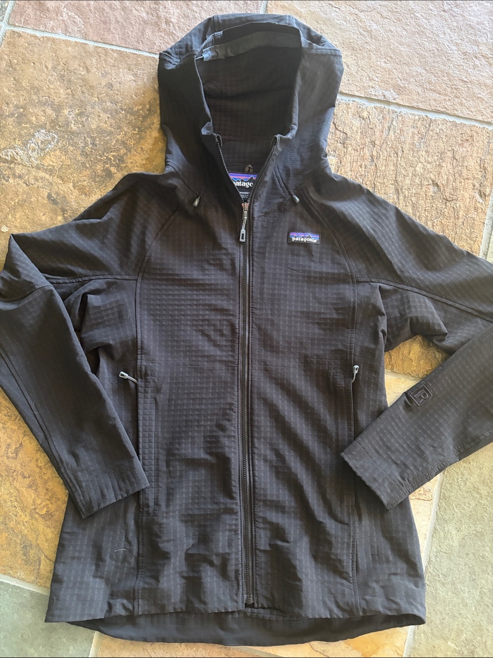 Patagonia Women’s Black Hooded Rain Jacket